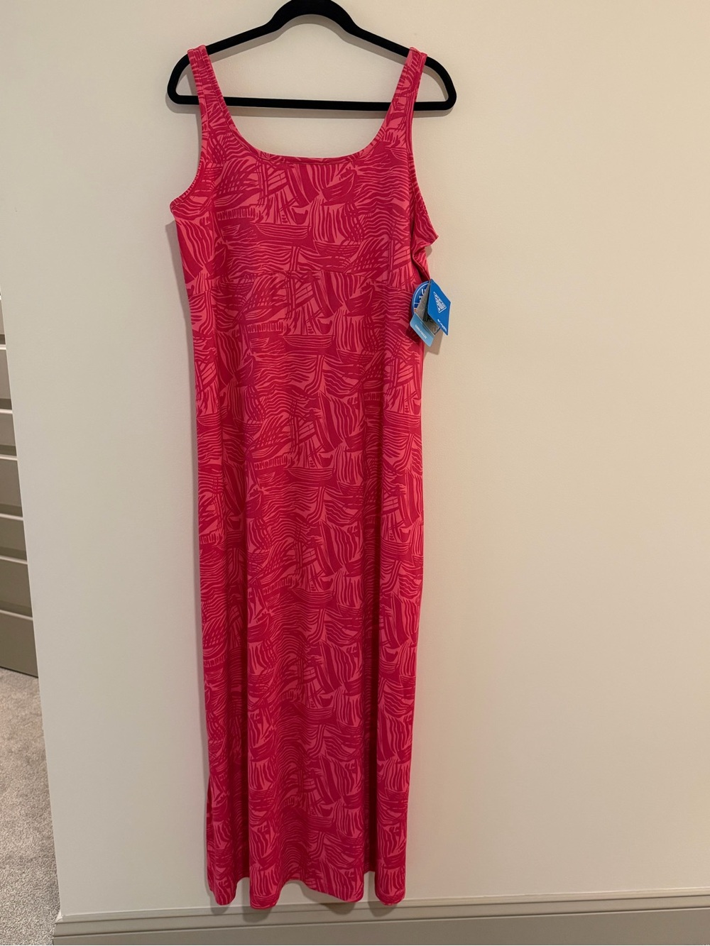 *NWT* Columbia Freezer Maxi Dress Pink Patterned UPF50 Performance Fishing Gear